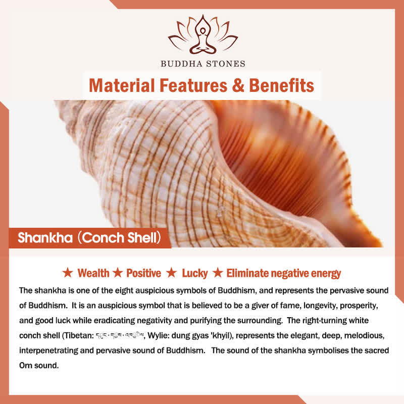 Tybetański ręcznie grawerowany Shankha Double Dorje Budda Conch Shell Wealth Pozytywna dekoracja