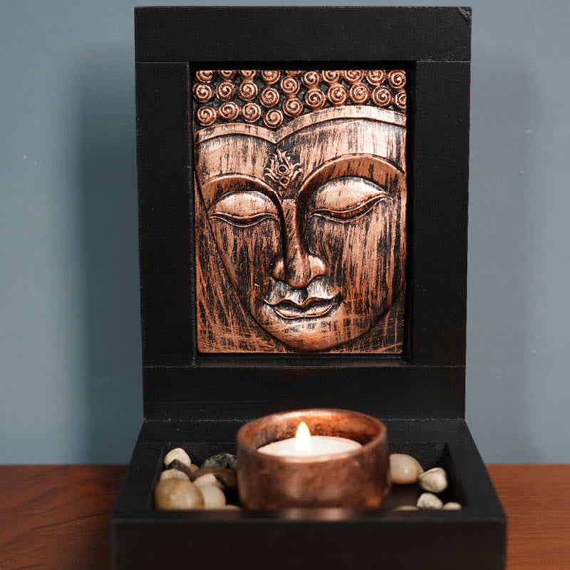 Buddha Stones Budda Współczucie Spokój Dom Modlitwa Ołtarz Zen Dekoracja - image 5