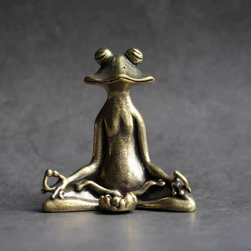 Buddha Stones Mini Mała Żaba Żółw Koi Ryba Ślimak Krab Miedź Bogactwo Dekoracja Domu