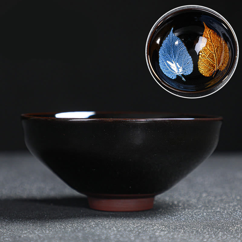 Buddha Stones Złoty Liść Klonu Chiński Jianzhan Ceramiczny Filiżanka Do Herbaty Tenmoku Kung Fu Filiżanka Do Herbaty Miska