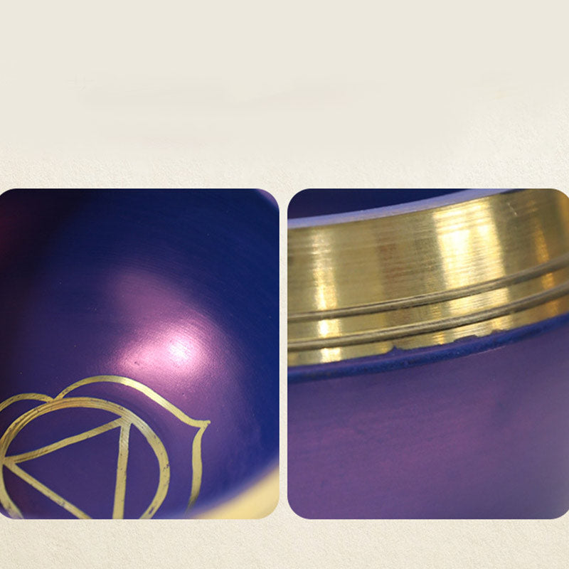 Buddha Stones Tybetańska misa dźwiękowa ręcznie wykonana do uzdrawiania czakr i medytacji uważności Zestaw mis śpiewających - image 12