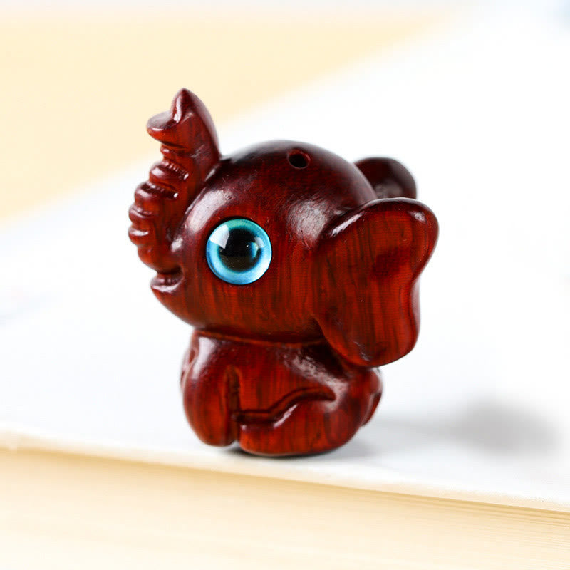 Buddha Stones sandałowe Małe liście Czerwone drzewo sandałowe Zielone drzewo sandałowe Szczęśliwy mini słoń rzeźbiony ochrona dekoracja