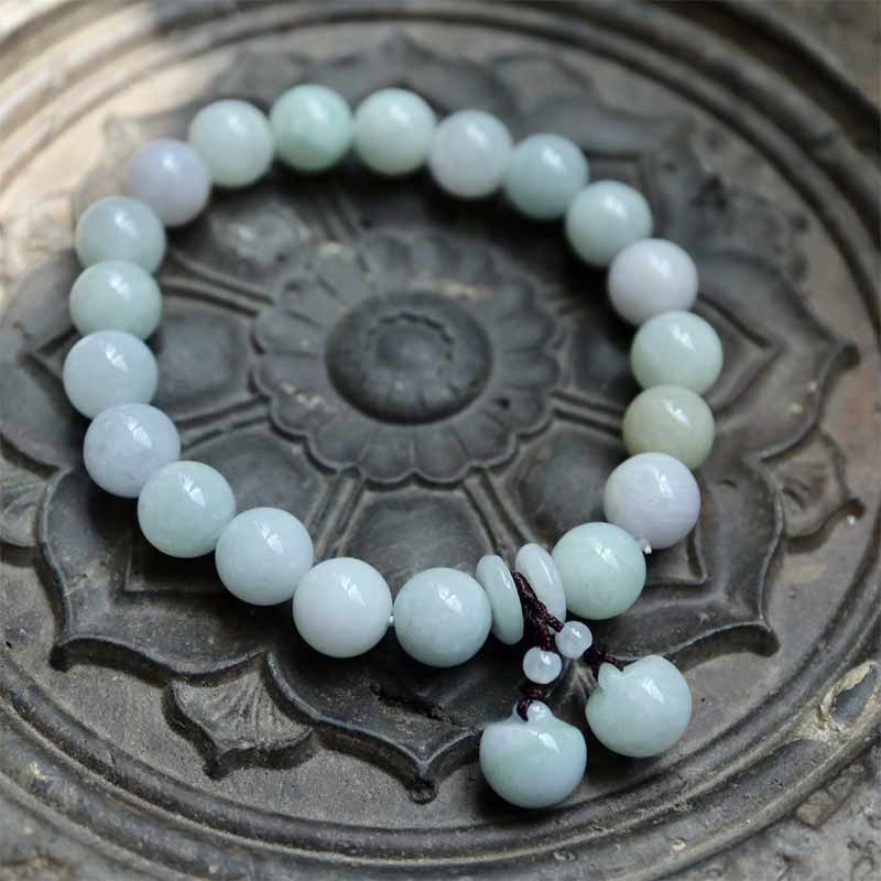 Buddha Stones Naturalny Jadeit Pi Xiu Budda Tykwa Jabłko Bransoletka Sukcesu
