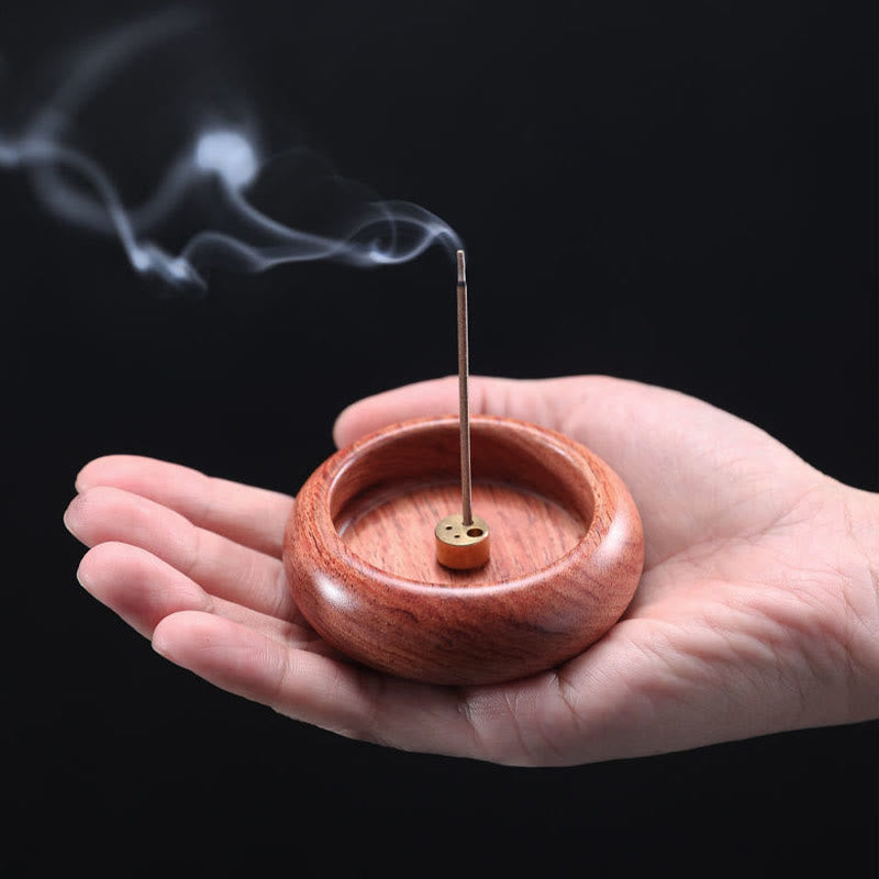 Buddha Stones Mini Drewno Hebanowe Palisander Medytacja Uzdrawiająca Kadzielnica Dekoracja - image 8