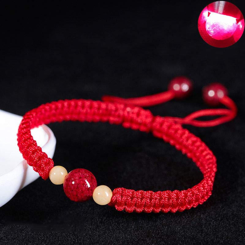 Bransoletka z czerwonego sznurka z Buddha Stones Cinnabar Blessing dla dzieci