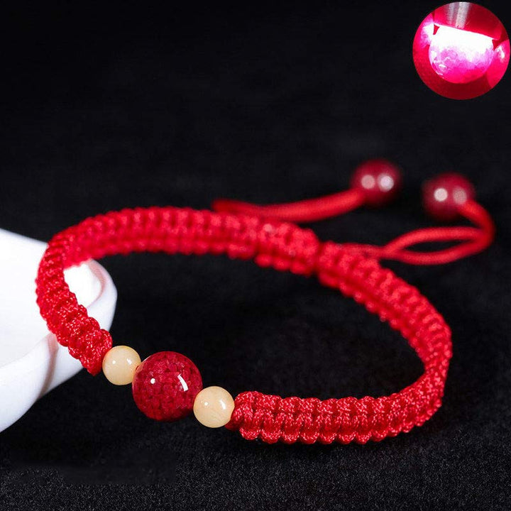 Bransoletka z czerwonego sznurka z Buddha Stones Cinnabar Blessing dla dzieci
