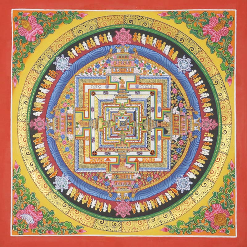 Buddha Stones Tybetańskie Thangka Malowanie Błogosławieństwo Ręcznie Robiona Dekoracja - image 6