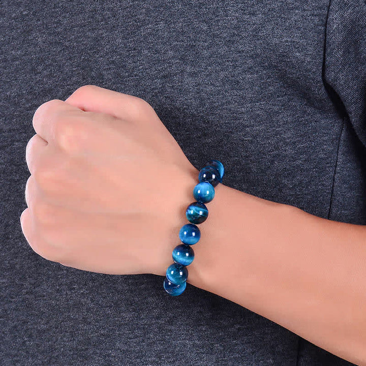 Bransoletka ochronna Buddha Stones Blue Tiger Eye - image 6
