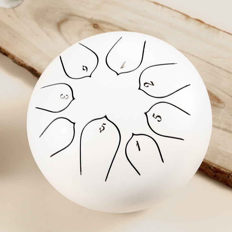 Buddha Stones językowy ze stali Dźwięk uzdrawiający Medytacja Wzór lotosu Zestaw perkusyjny 8 nut 6-calowy instrument perkusyjny