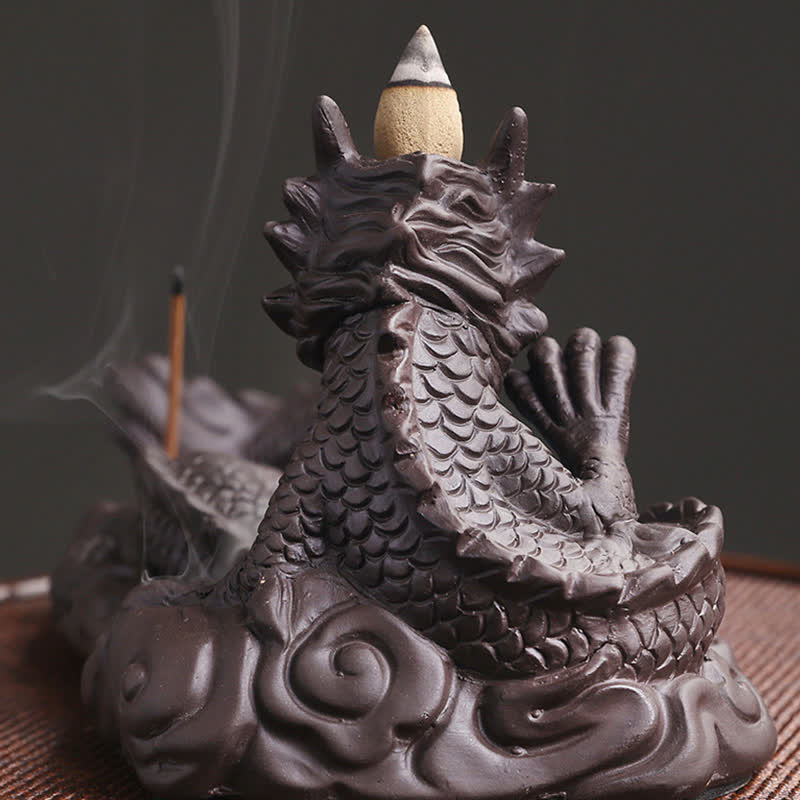 Dekoracja kadzielnicy chroniąca kwiaty Dragon Playing Ball