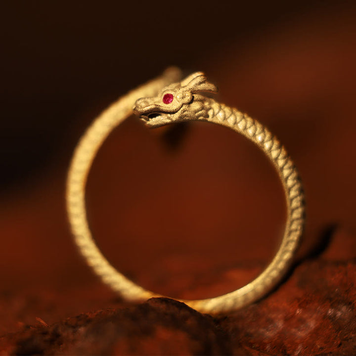 Buddha Stones 925 Srebro Sterling Vintage Rok Smoka Szczęście Ochrona Siła Regulowany Pierścień - image 2