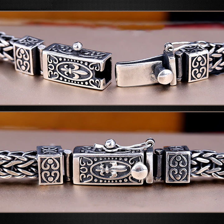 Buddha Stones Retro Smok Keel Braided Design Balance Healing Bransoletka