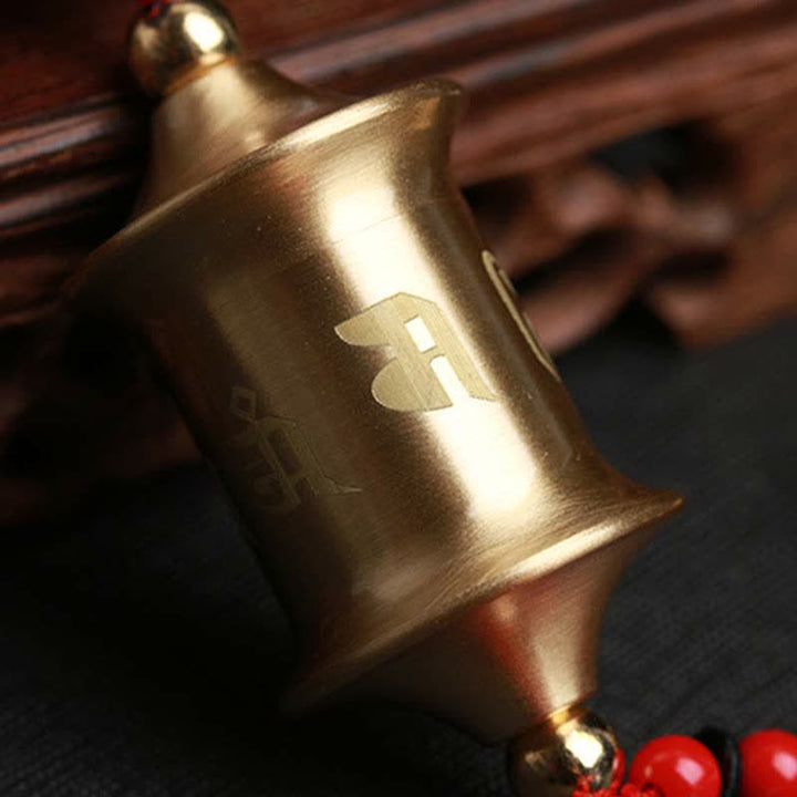 Buddha Stones Tybet Om Mani Padme Hum Koło Modlitewne Dziewięć Pałac Osiem Trygramów Miedziany Samochód Wiszący Dekoracja