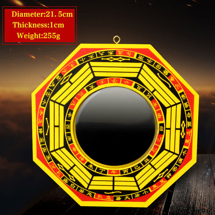 Feng Shui Bagua Mapa Równowagi Salonu Energia Mapa Lustra - 8 cali - Lustro wypukłe - Żółty - image 18