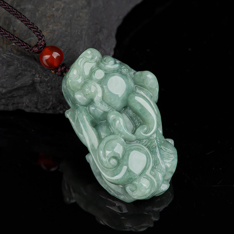 Buddha Stones Jade PiXiu Bogactwo Szczęście Naszyjnik Wisiorek - PiXiu (Bogactwo ♥ Szczęście) - image 1