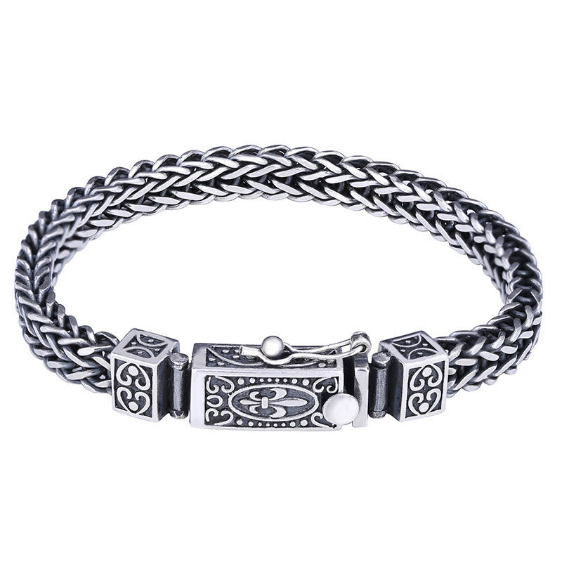 Buddha Stones Retro Smok Keel Braided Design Balance Healing Bransoletka