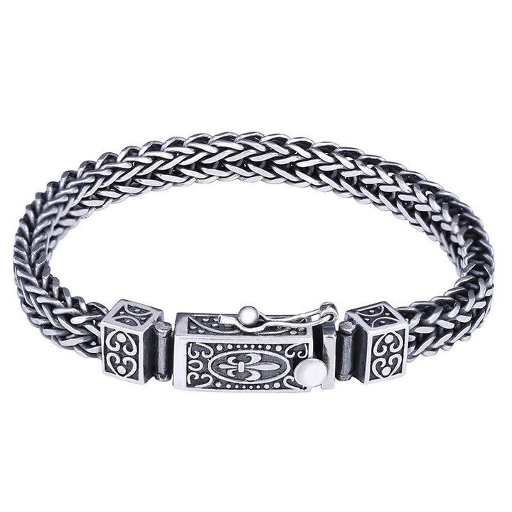Buddha Stones Retro Smok Keel Braided Design Balance Healing Bransoletka