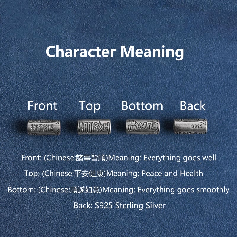 Buddha Stones ręcznie robione 925 srebro próby 925 wszystko idzie dobrze projekt ochrona siła bransoletka kostka - image 28