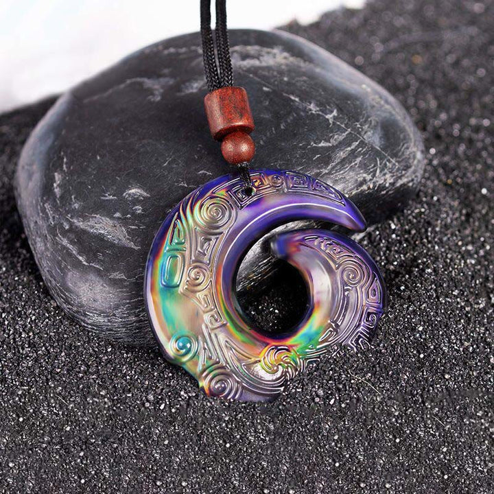 Zmieniający kolor szczęścia poprawia wzór naszyjnika Liuli Crystal Pendant