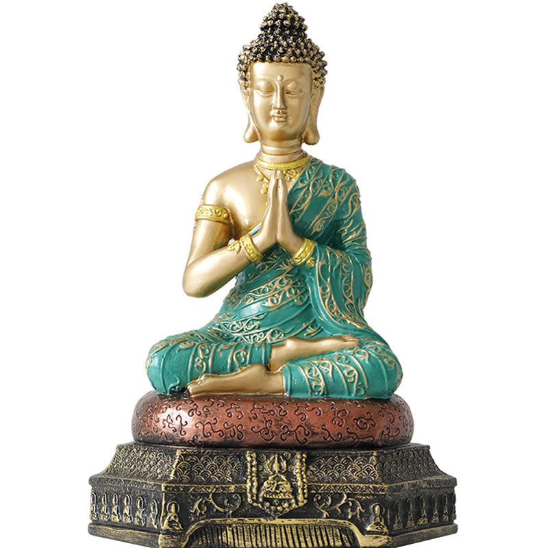 Buddha Stones, żywiczna statua Buddy Współczucia, dekoracja - image 10