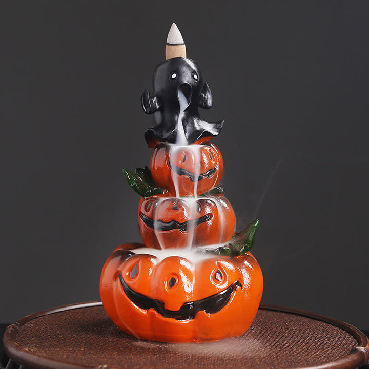 Dynie na Halloween Duch Żywica Cofanie Dymu Fontanna Kadzidło Palnik Dekoracja