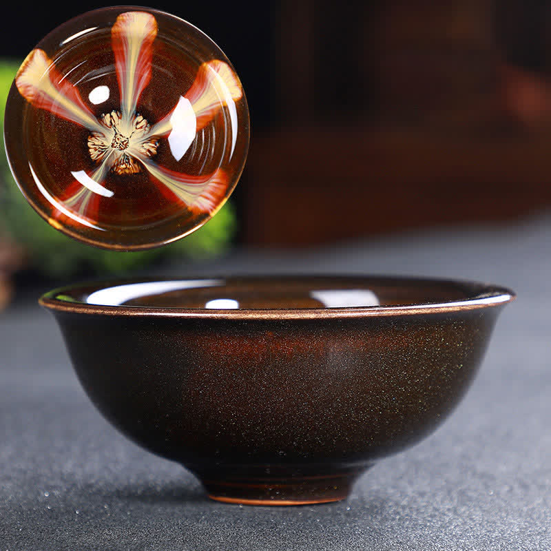 Buddha Stones Kolorowe Ceramiczne Filiżanki Do Herbaty Domowe Biuro Filiżanki Do Herbaty - Czerwony kwiat - image 52