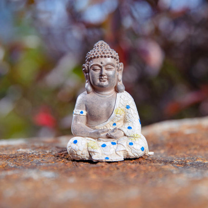 Medytujący Zen Budda Spokój Żywica Statuetka Dekoracja Domu