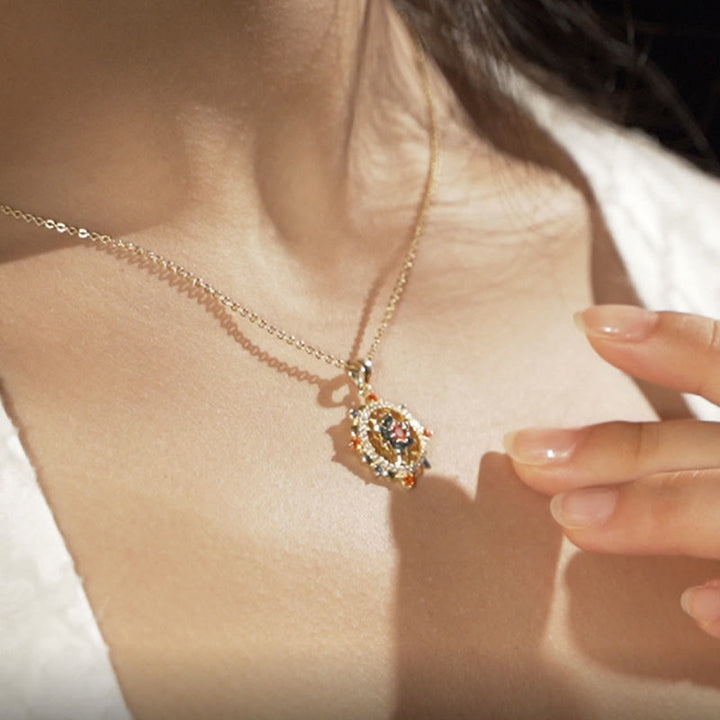 Buddha Stones 925 Srebro Sterling Kwiat Lotosu Kolorowy Cyrkon Naszyjnik Wisiorek Nowy Początek - image 3