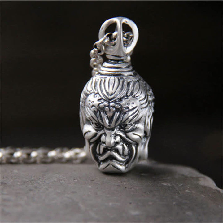 Buddha Stones 999 Srebrny Naszyjnik Budda Demon Spokój Wisiorek - image 3