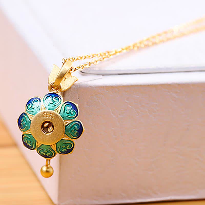 Naszyjnik z wisiorkiem z czerwonego agatu i koła modlitewnego z tybetańskiego srebra próby 925 - image 5