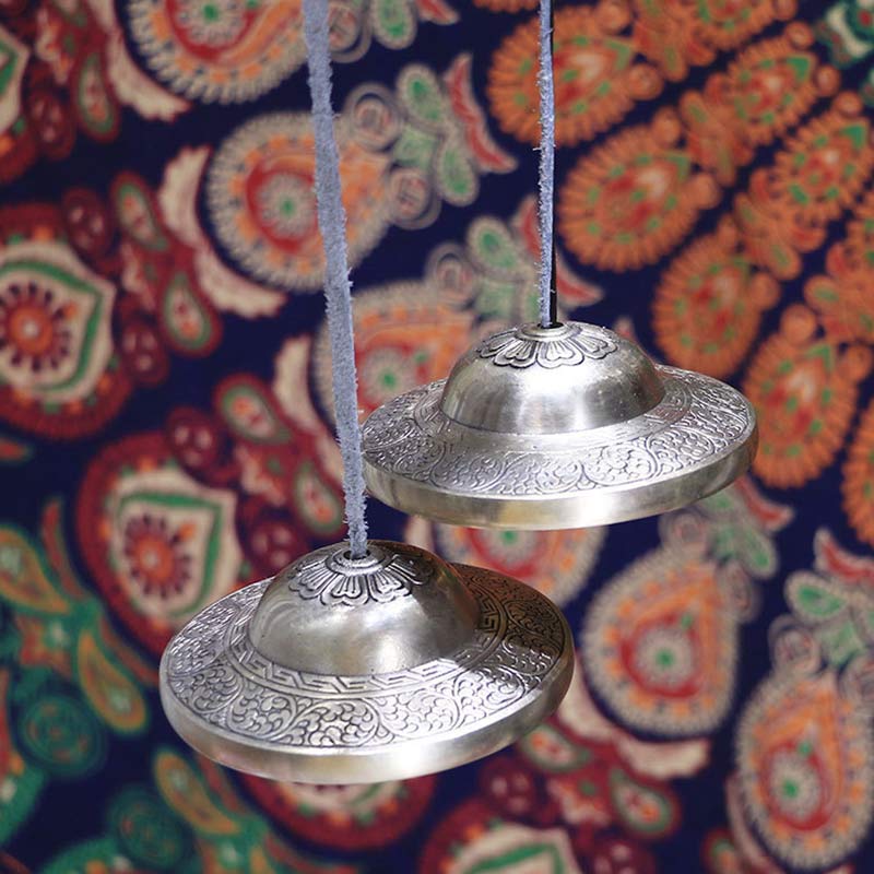 Buddha Stones Tybetański Dzwon Tingsha Pomyślna Chmura Sześć Prawdziwych Słów Miedziana Dekoracja Bogactwa