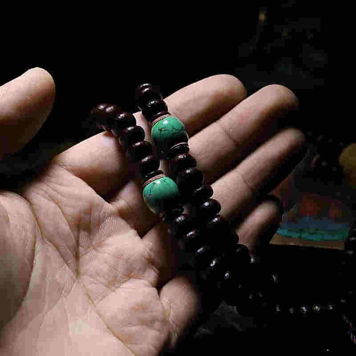 Buddha Stones Tybet 108 Mala Koraliki Fioletowe Nasiona Bodhi Bagua Vajra Bransoletka Pomyślności