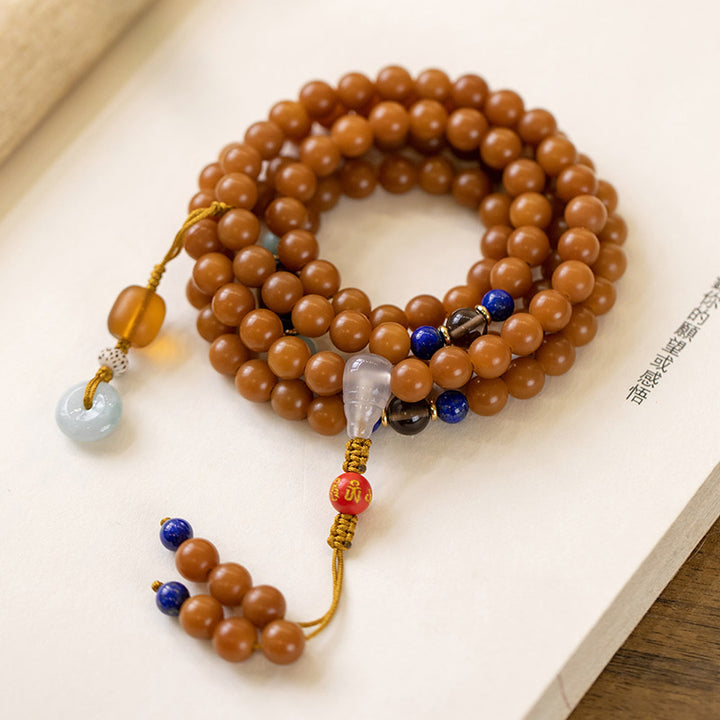 Buddha Stones 108 Koralików Bodhi Seed Blessing Medytacyjna Bransoletka Mala