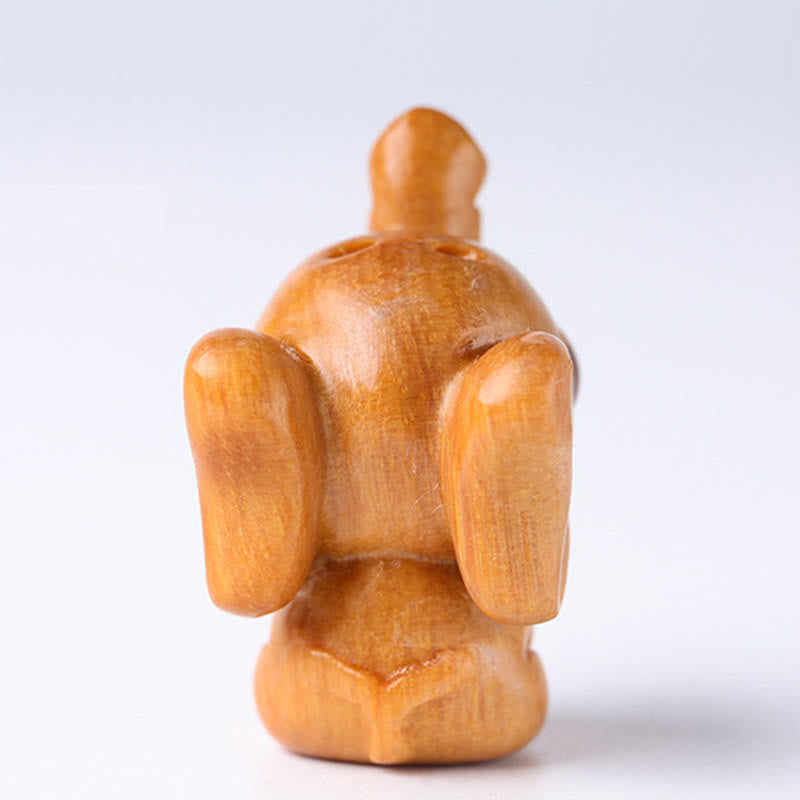 Buddha Stones sandałowe Małe liście Czerwone drzewo sandałowe Zielone drzewo sandałowe Szczęśliwy mini słoń rzeźbiony ochrona dekoracja