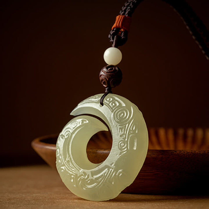 Buddha Stones Klamra Pokoju Jade Mały Liść Czerwony Sandałowiec Cynober Agat Naszyjnik Szczęścia Wisiorek