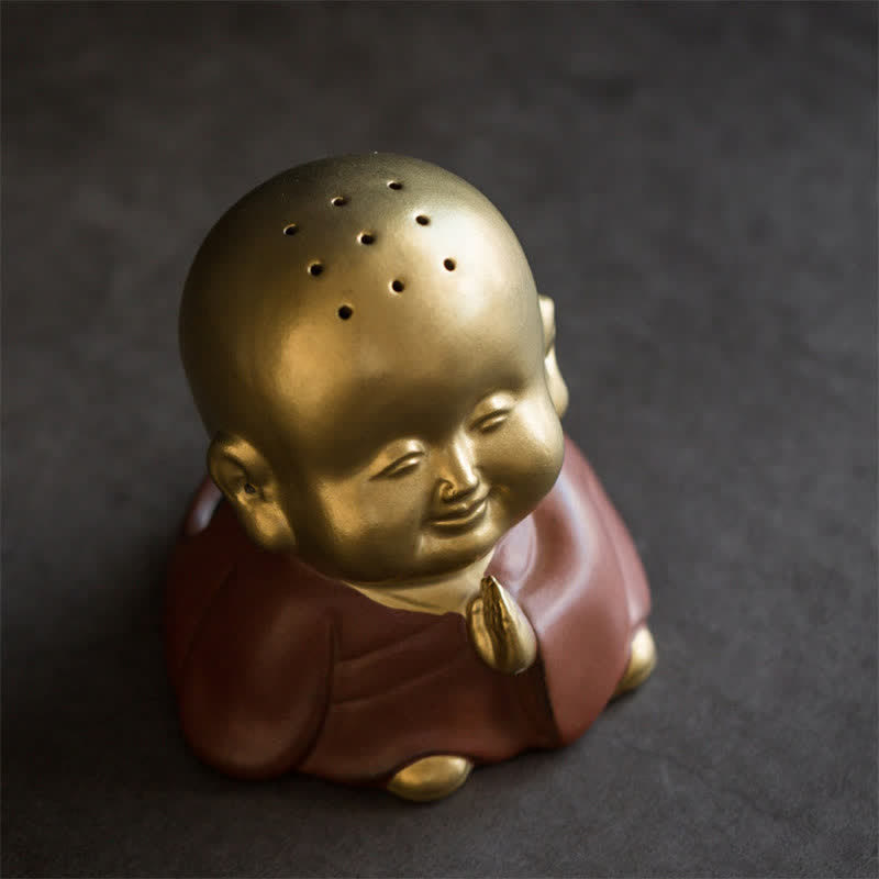 Mały Budda Śmiejący się Budda Ceramiczny uzdrawiający palnik kadzideł