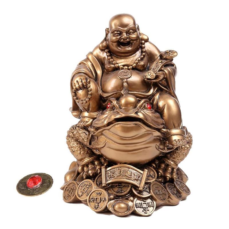 FengShui Maitreya Żaba Ozdoba Dekoracja - Brązowy - image 0