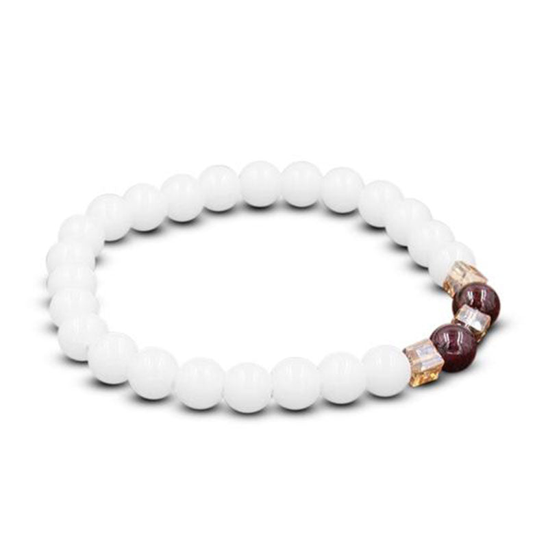 Bransoletka ochronna z naturalnego białego jadeitu z Buddha Stones