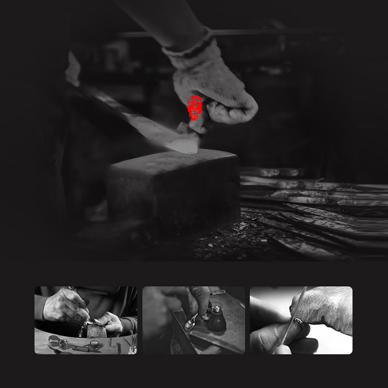 Buddha Stones 925 Srebro Sterlingowe Om Mani Padme Hum Rzeźbiony Projekt Kreatywność Metal Bransoletka - image 17