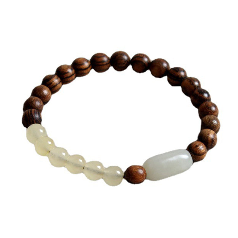 Bransoletka z Buddha Stones Jade Sandałowiec Szczęście Obfitość