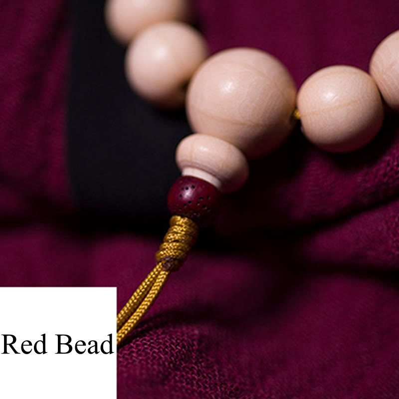 Buddha Stones Naturalne Abelia Biflora Drewno Błogosławieństwo Nadgarstek Mala