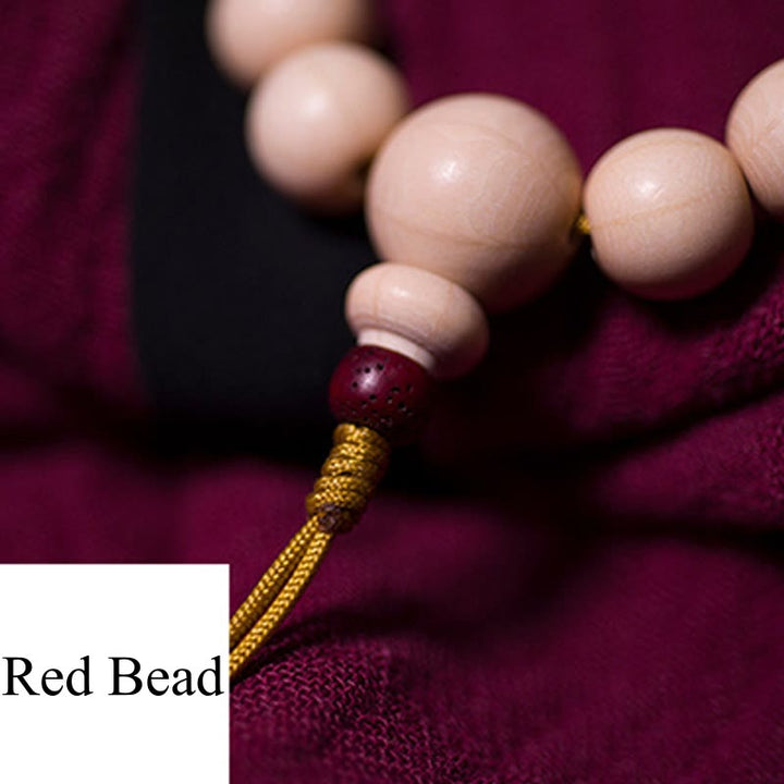 Buddha Stones Naturalne Abelia Biflora Drewno Błogosławieństwo Nadgarstek Mala