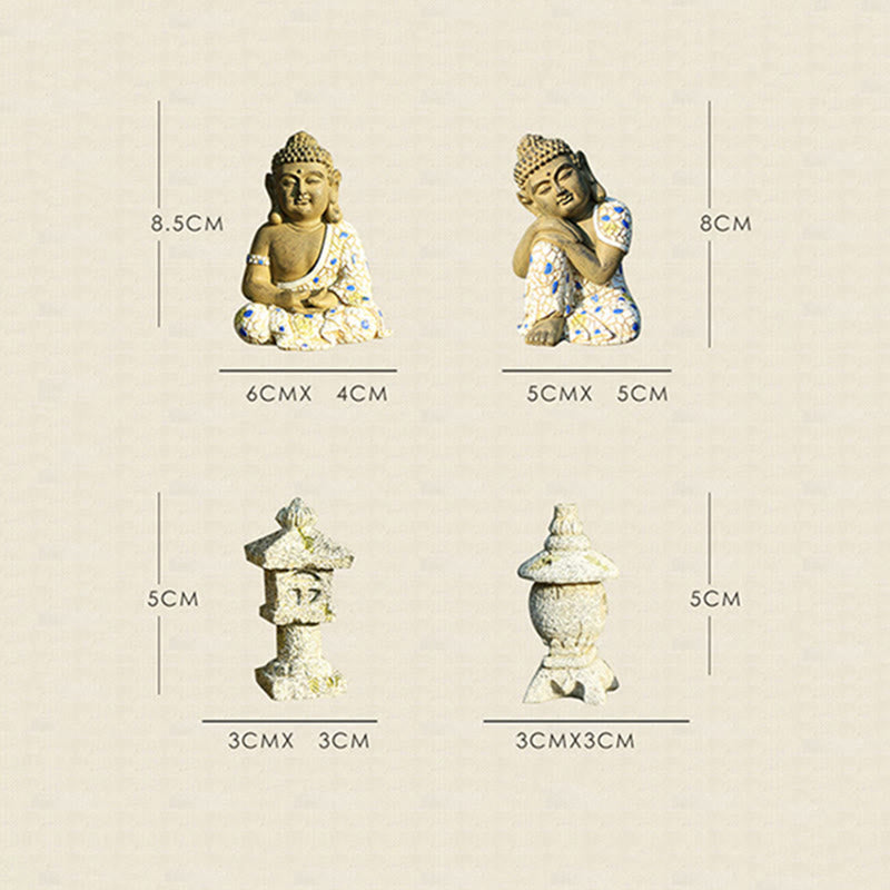 Medytujący Zen Budda Spokój Żywica Statuetka Dekoracja Domu