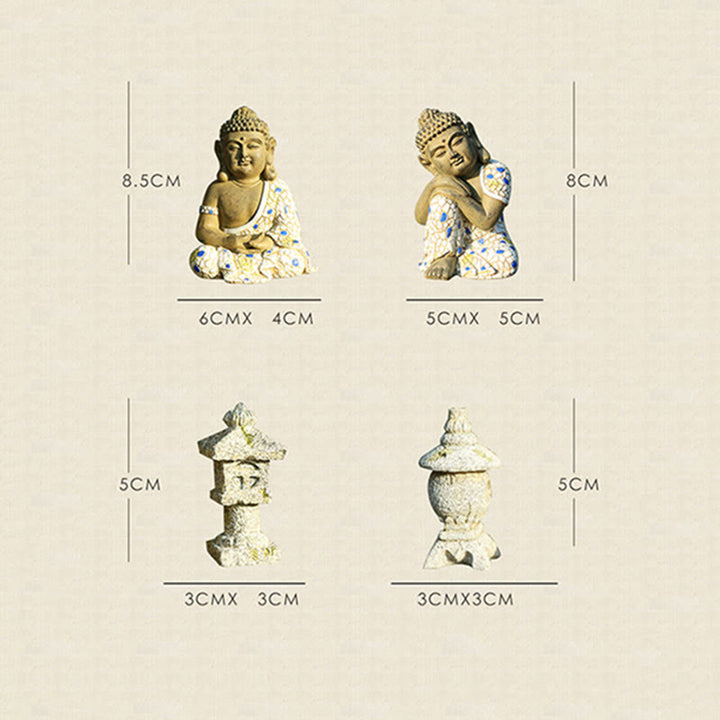 Medytujący Zen Budda Spokój Żywica Statuetka Dekoracja Domu