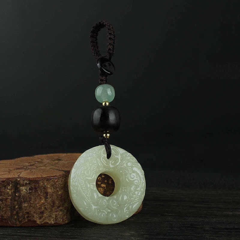 Buddha Stones PiXiu Jadeit Klamra Pokoju Obfitość Bogactwo Brelok