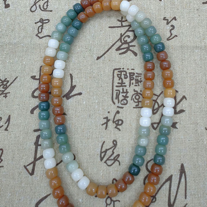 Buddha Stones 108 Mala Beads Gradient Bodhi Seed Green Tara Budda Grawerowany Pokojowy Bransoletka Harmonii