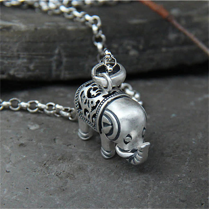 Naszyjnik Buddha Stones 990 Srebro Sterling Siła Słonia Wisiorek