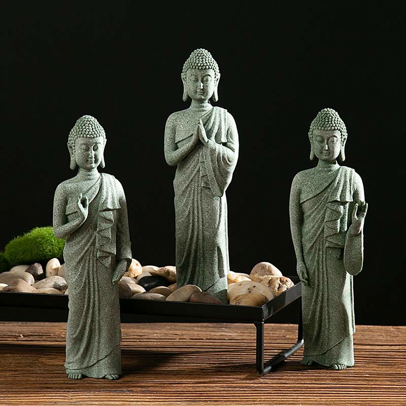 Buddha Stones Tybetańska Medytacja Kontemplacja Budda Spokój Współczucie Statua Figurka Dekoracja