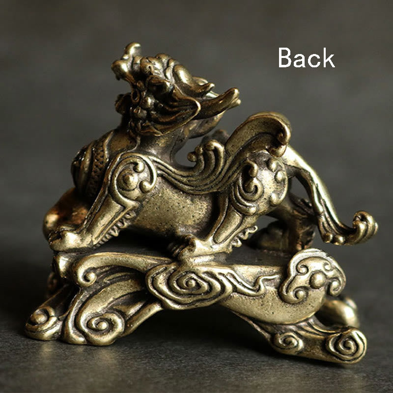Buddha Stones Ręcznie Robione FengShui PiXiu Miedź Bogactwo Szczęście Dekoracja