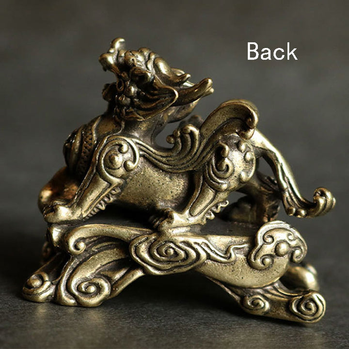 Buddha Stones Ręcznie Robione FengShui PiXiu Miedź Bogactwo Szczęście Dekoracja